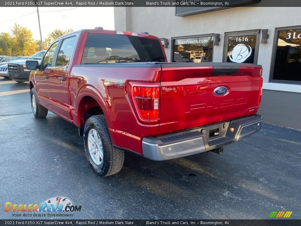 2021 Ford F150 XLT SuperCrew 4x4 Rapid Red / Medium Dark Slate Photo #7