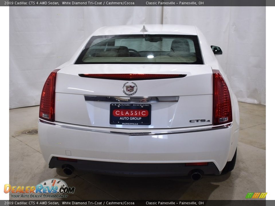 2009 Cadillac CTS 4 AWD Sedan White Diamond Tri-Coat / Cashmere/Cocoa Photo #3