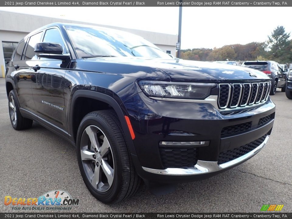 2021 Jeep Grand Cherokee L Limited 4x4 Diamond Black Crystal Pearl / Black Photo #3