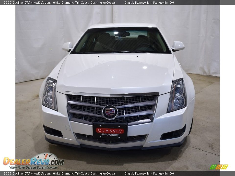 2009 Cadillac CTS 4 AWD Sedan White Diamond Tri-Coat / Cashmere/Cocoa Photo #4