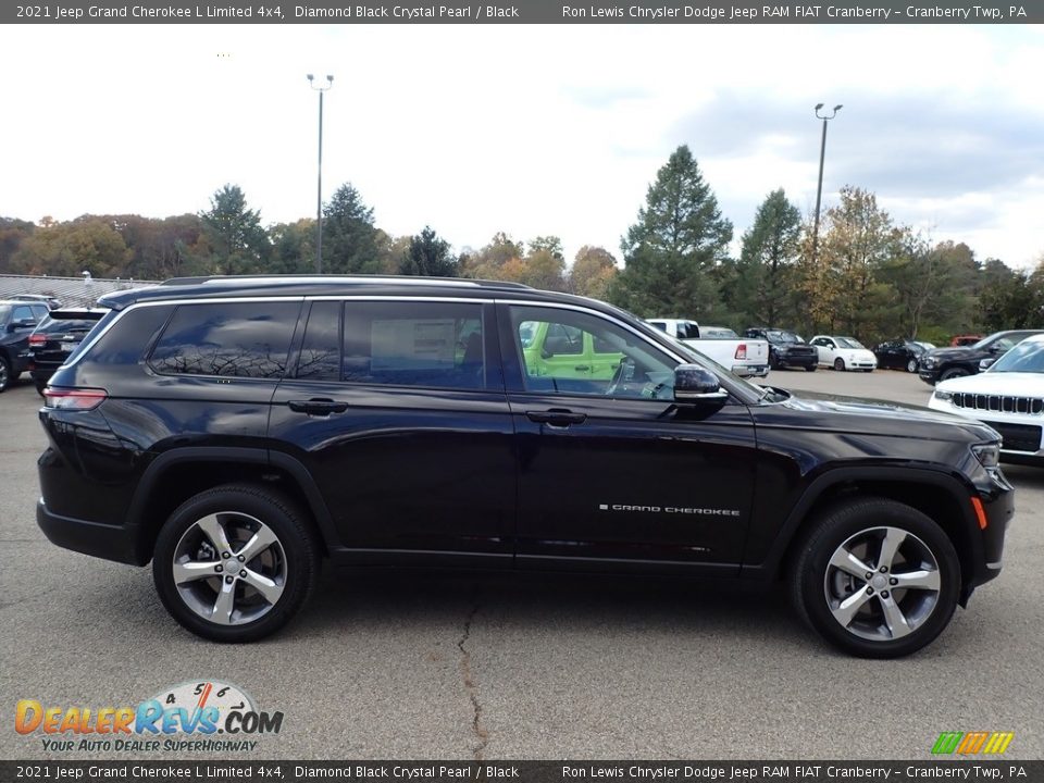 2021 Jeep Grand Cherokee L Limited 4x4 Diamond Black Crystal Pearl / Black Photo #4