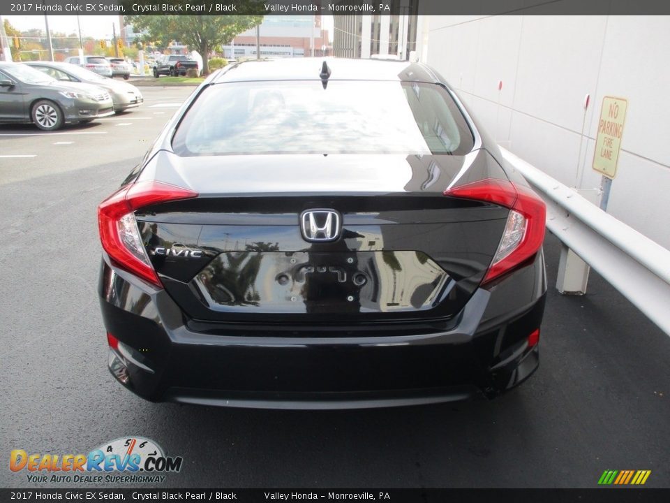 2017 Honda Civic EX Sedan Crystal Black Pearl / Black Photo #4