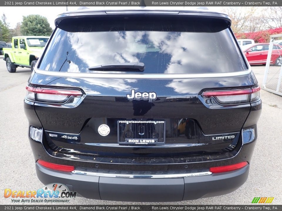 2021 Jeep Grand Cherokee L Limited 4x4 Diamond Black Crystal Pearl / Black Photo #6