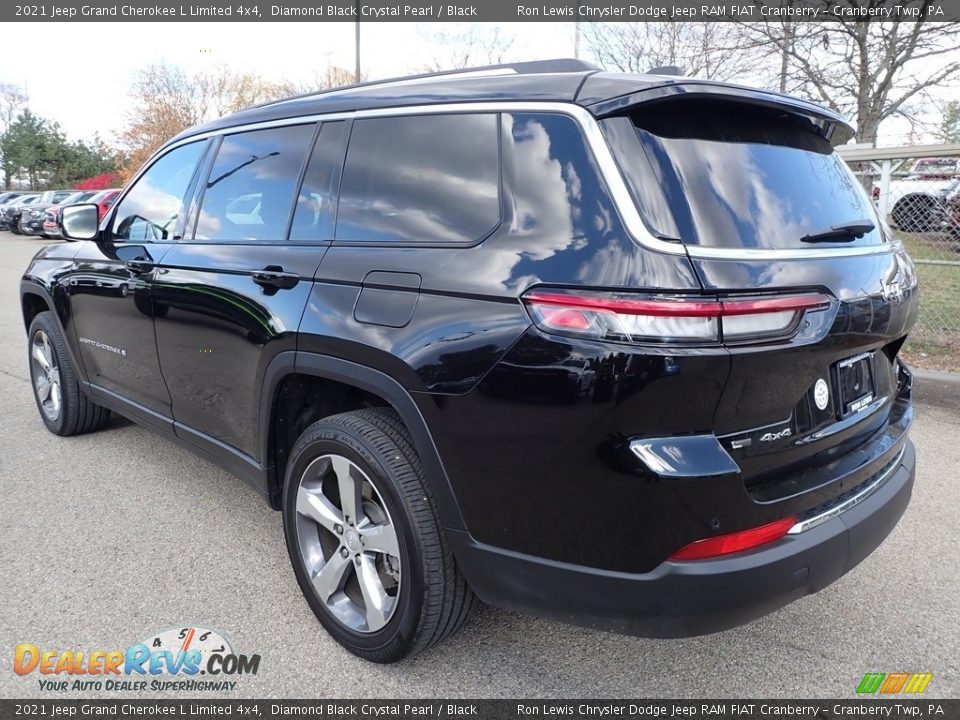 2021 Jeep Grand Cherokee L Limited 4x4 Diamond Black Crystal Pearl / Black Photo #8