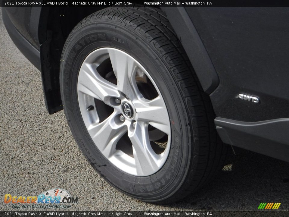 2021 Toyota RAV4 XLE AWD Hybrid Magnetic Gray Metallic / Light Gray Photo #9