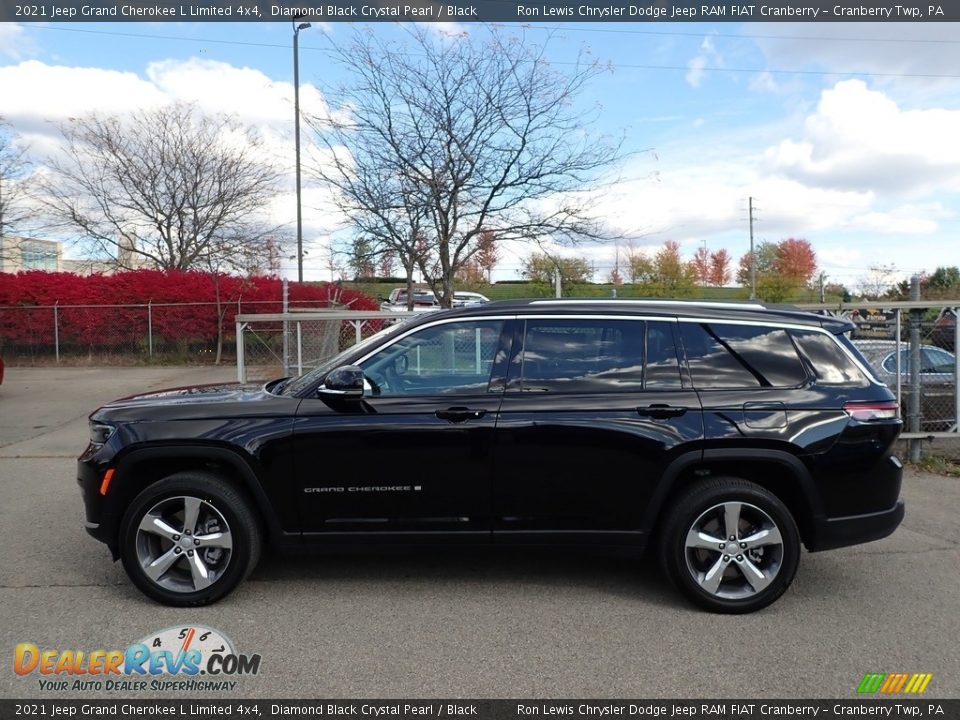 2021 Jeep Grand Cherokee L Limited 4x4 Diamond Black Crystal Pearl / Black Photo #9