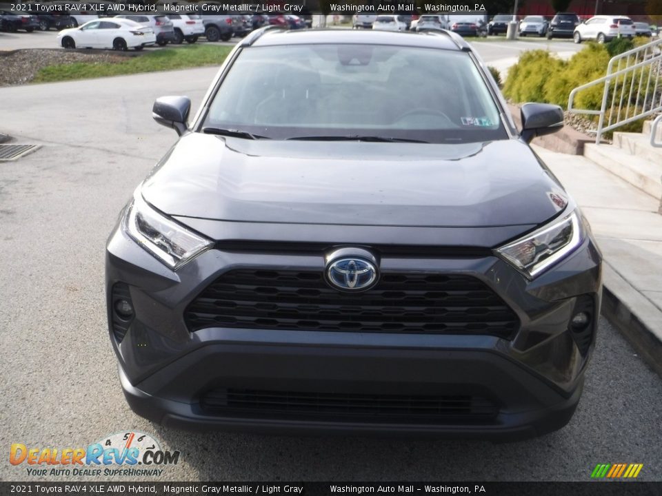 2021 Toyota RAV4 XLE AWD Hybrid Magnetic Gray Metallic / Light Gray Photo #11