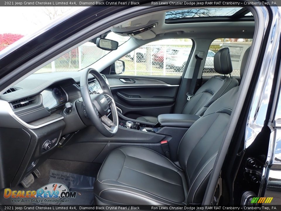 2021 Jeep Grand Cherokee L Limited 4x4 Diamond Black Crystal Pearl / Black Photo #12