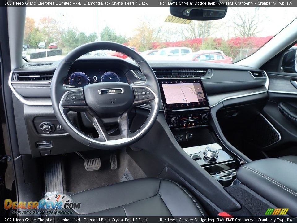 2021 Jeep Grand Cherokee L Limited 4x4 Diamond Black Crystal Pearl / Black Photo #15