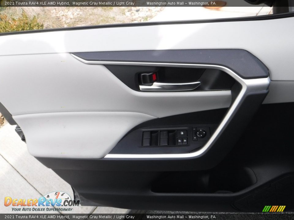 2021 Toyota RAV4 XLE AWD Hybrid Magnetic Gray Metallic / Light Gray Photo #18
