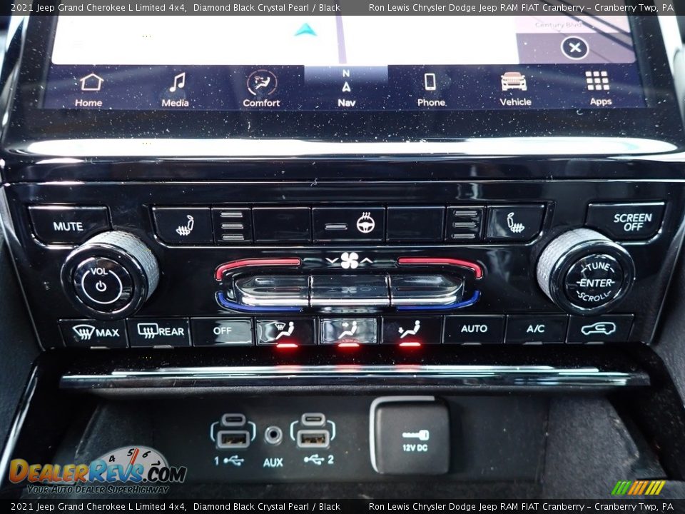 2021 Jeep Grand Cherokee L Limited 4x4 Diamond Black Crystal Pearl / Black Photo #19