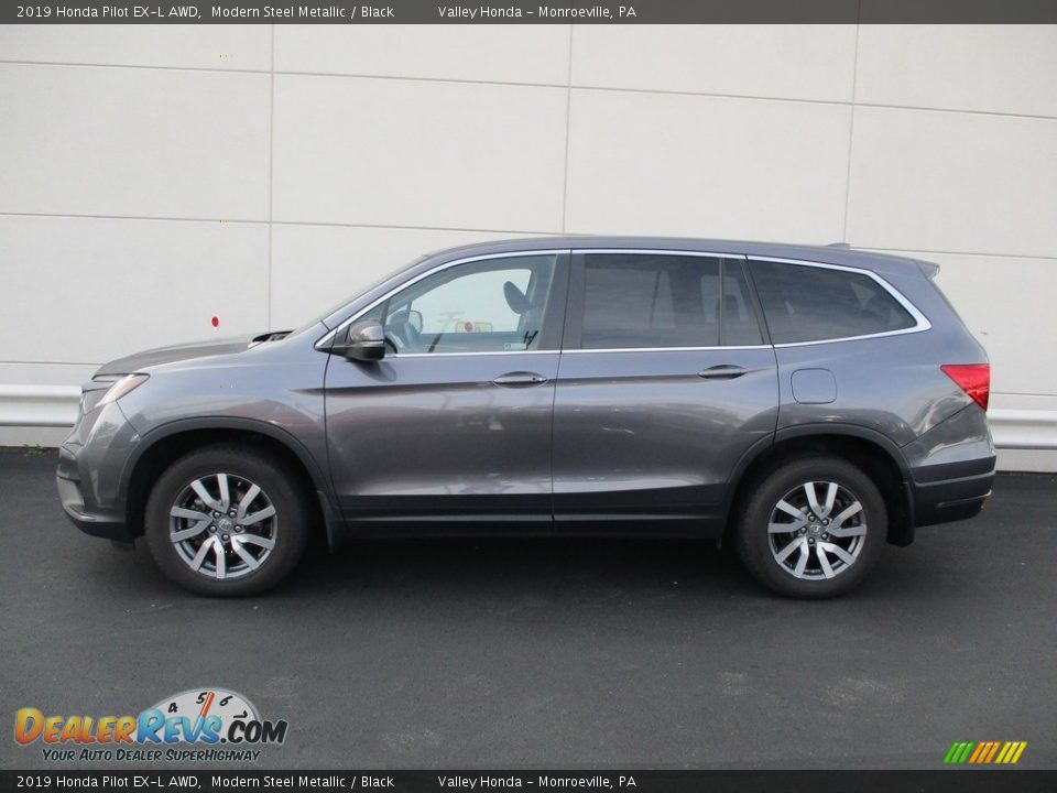 2019 Honda Pilot EX-L AWD Modern Steel Metallic / Black Photo #2