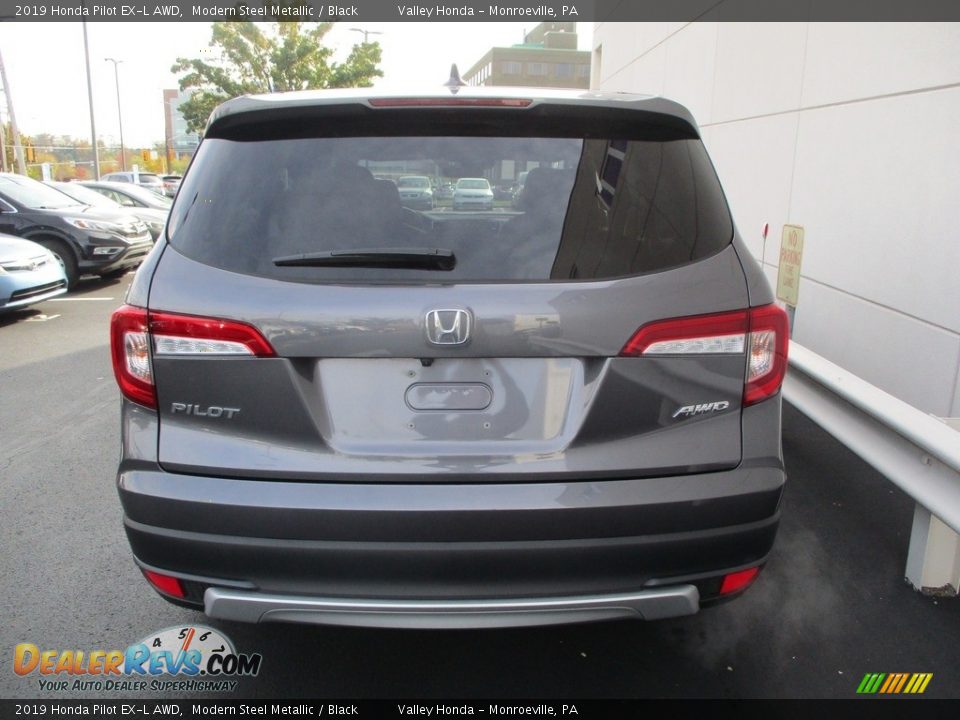 2019 Honda Pilot EX-L AWD Modern Steel Metallic / Black Photo #4