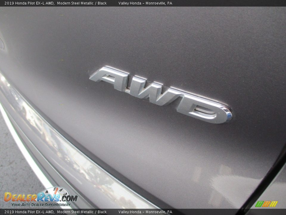2019 Honda Pilot EX-L AWD Modern Steel Metallic / Black Photo #6