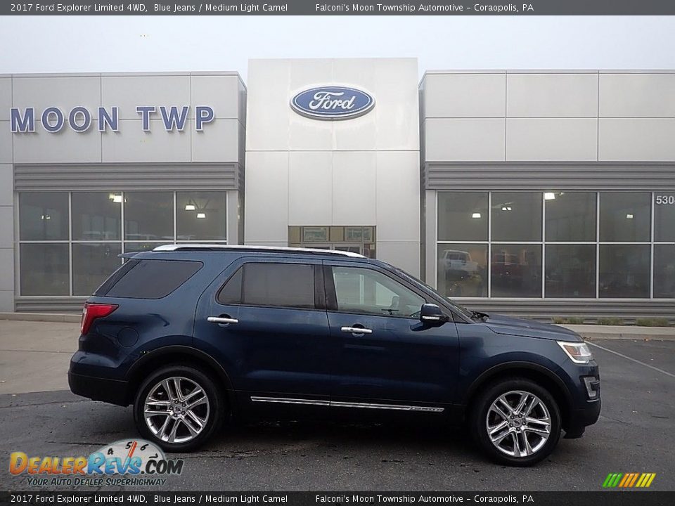 2017 Ford Explorer Limited 4WD Blue Jeans / Medium Light Camel Photo #1