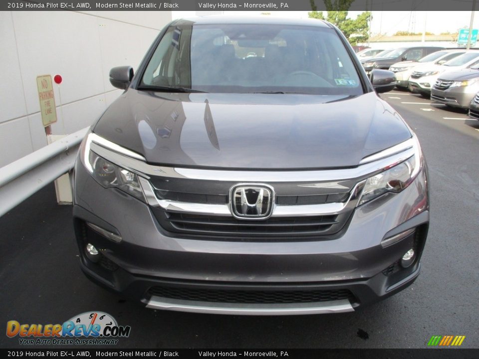 2019 Honda Pilot EX-L AWD Modern Steel Metallic / Black Photo #9