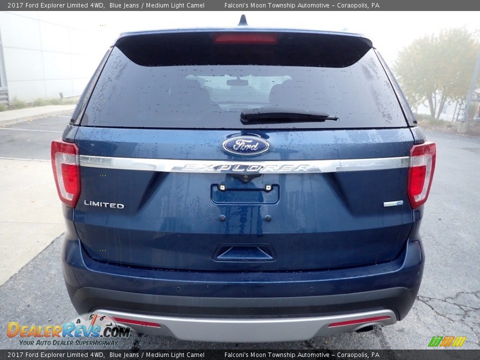 2017 Ford Explorer Limited 4WD Blue Jeans / Medium Light Camel Photo #3