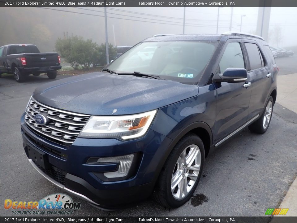 2017 Ford Explorer Limited 4WD Blue Jeans / Medium Light Camel Photo #7