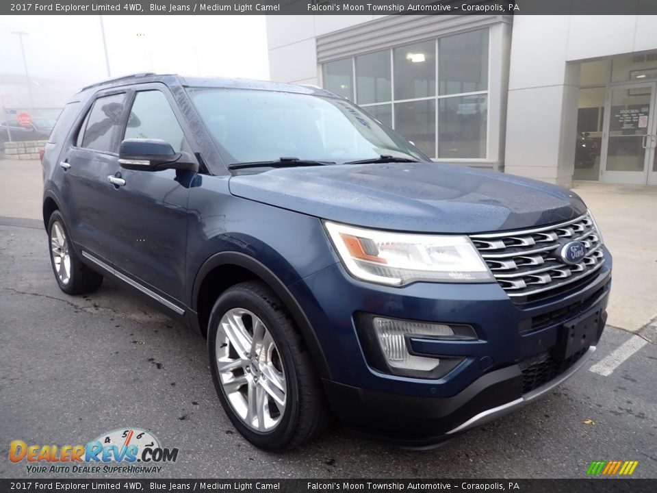 2017 Ford Explorer Limited 4WD Blue Jeans / Medium Light Camel Photo #9