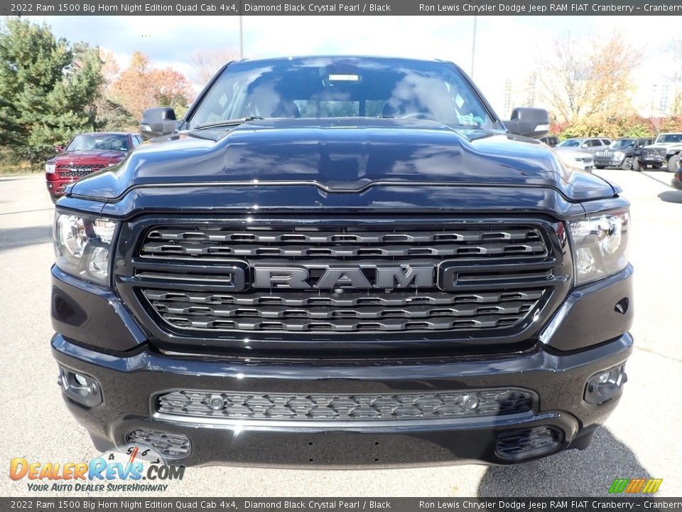 2022 Ram 1500 Big Horn Night Edition Quad Cab 4x4 Diamond Black Crystal Pearl / Black Photo #2