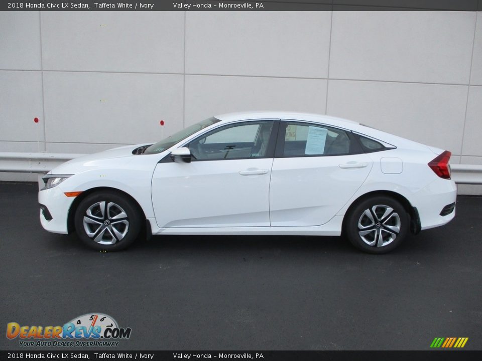 2018 Honda Civic LX Sedan Taffeta White / Ivory Photo #2