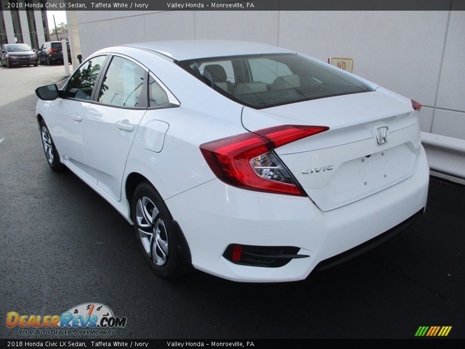 2018 Honda Civic LX Sedan Taffeta White / Ivory Photo #3