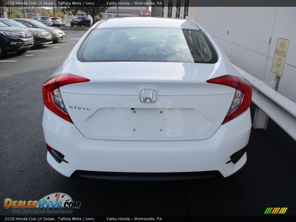 2018 Honda Civic LX Sedan Taffeta White / Ivory Photo #4