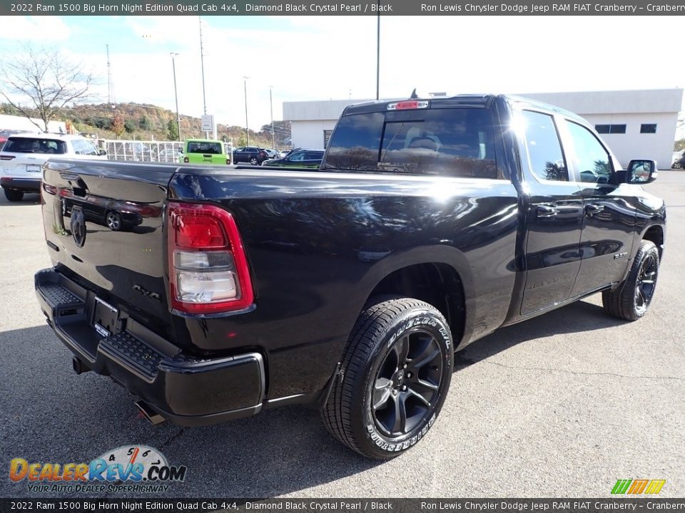 2022 Ram 1500 Big Horn Night Edition Quad Cab 4x4 Diamond Black Crystal Pearl / Black Photo #5