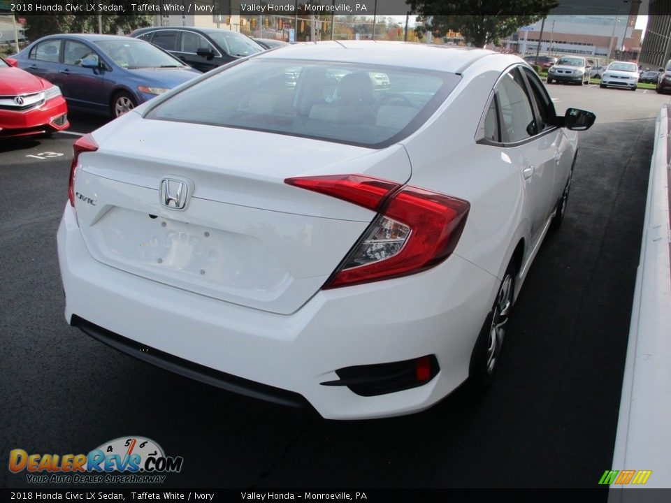 2018 Honda Civic LX Sedan Taffeta White / Ivory Photo #5