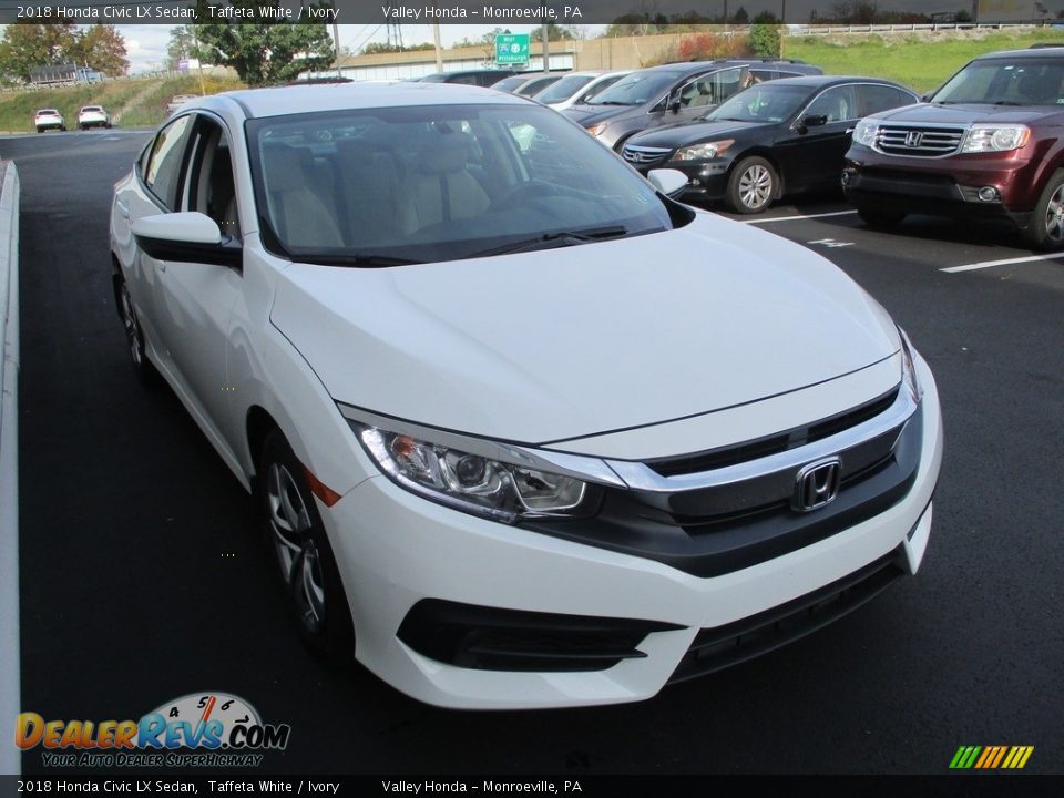 2018 Honda Civic LX Sedan Taffeta White / Ivory Photo #6