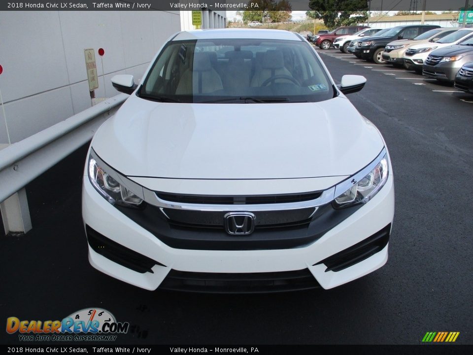 2018 Honda Civic LX Sedan Taffeta White / Ivory Photo #7