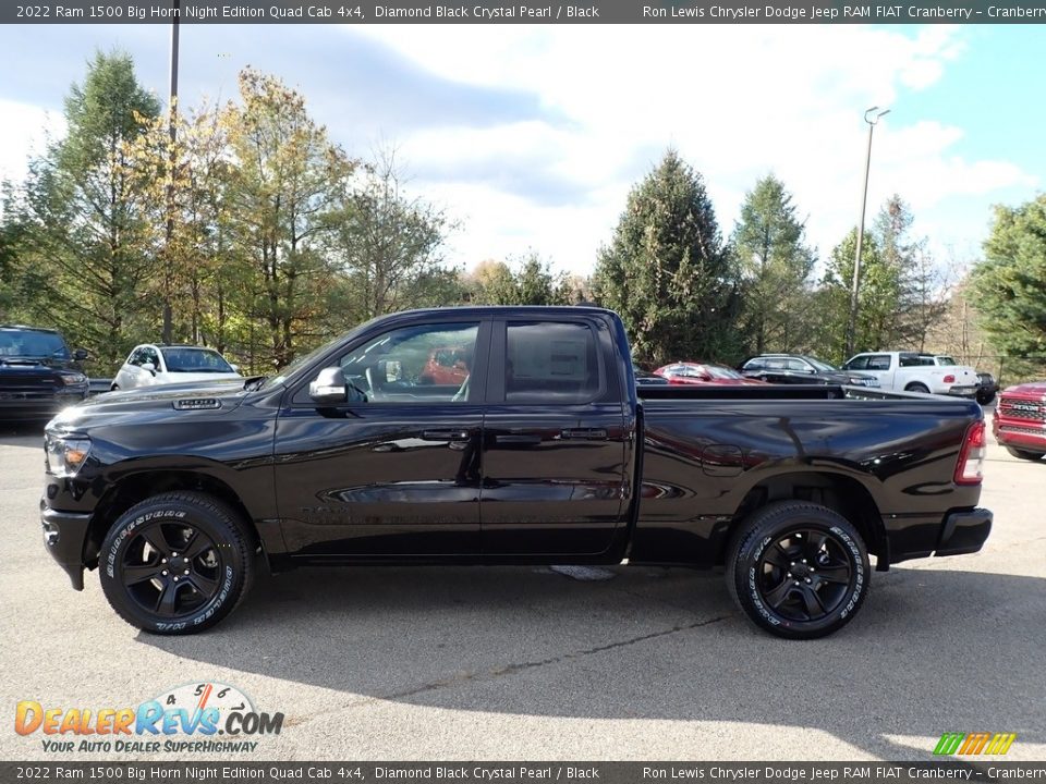 2022 Ram 1500 Big Horn Night Edition Quad Cab 4x4 Diamond Black Crystal Pearl / Black Photo #8