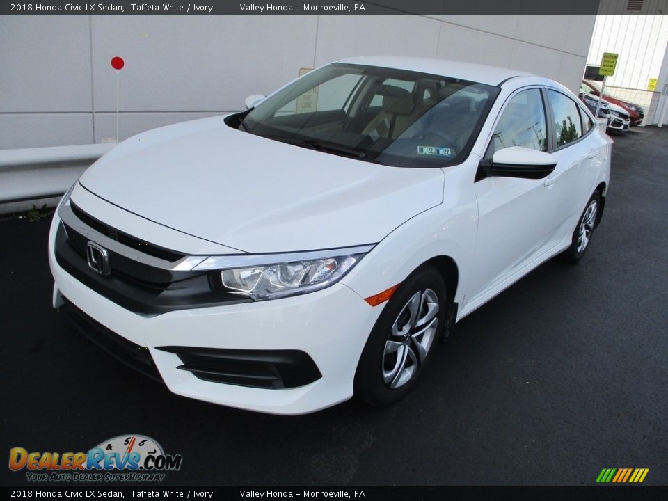 2018 Honda Civic LX Sedan Taffeta White / Ivory Photo #8