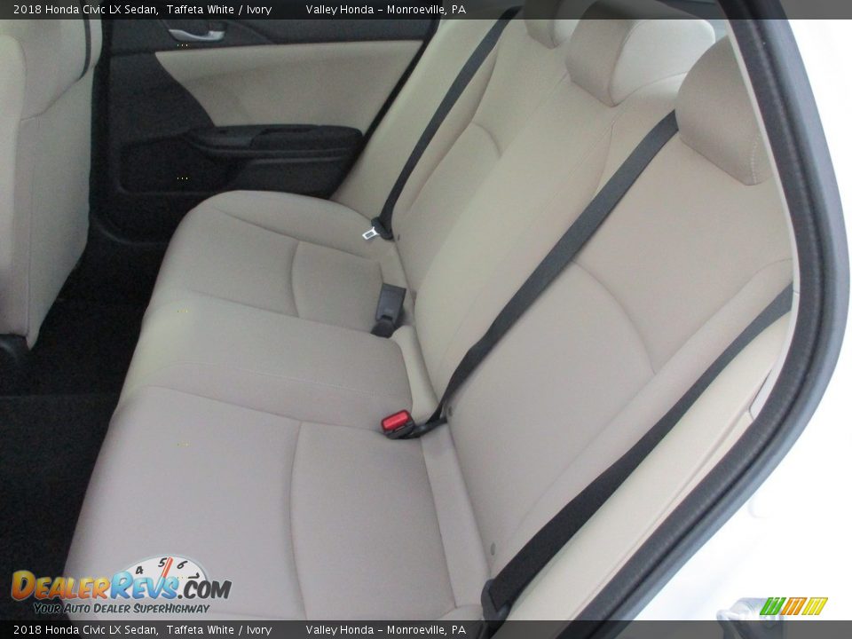 2018 Honda Civic LX Sedan Taffeta White / Ivory Photo #12