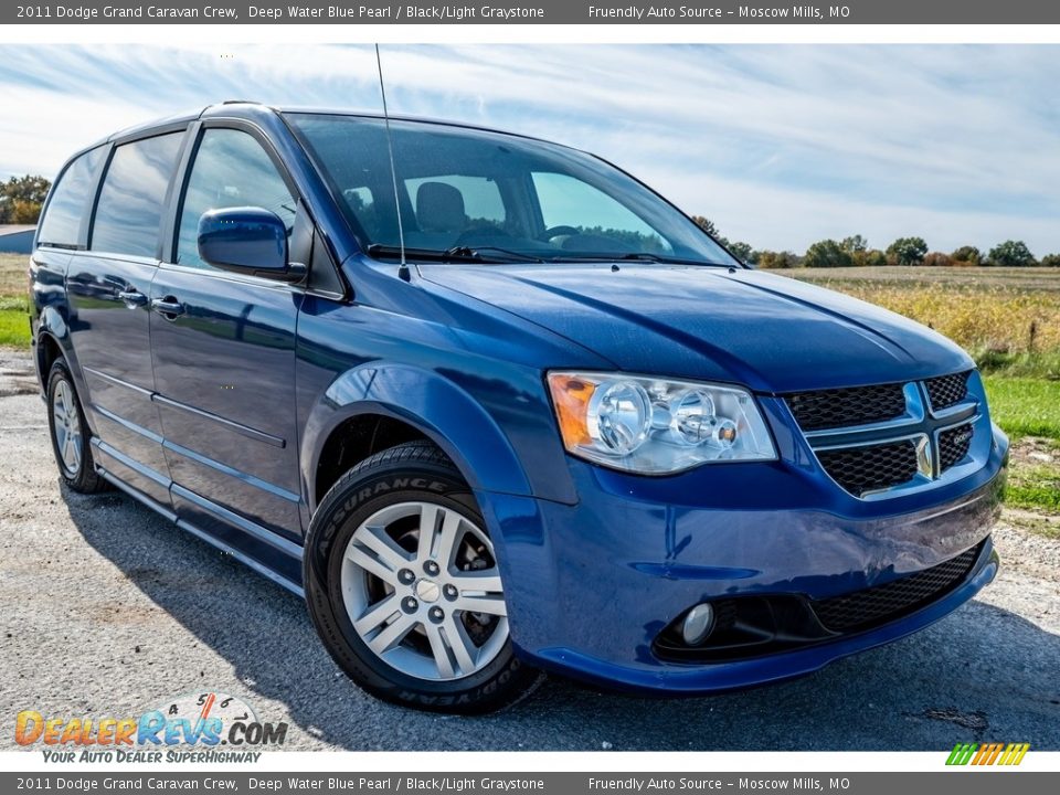 2011 Dodge Grand Caravan Crew Deep Water Blue Pearl / Black/Light Graystone Photo #1