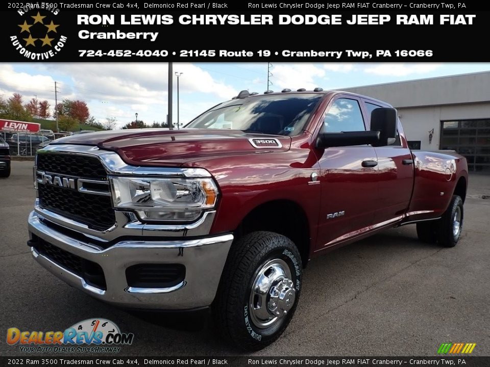 2022 Ram 3500 Tradesman Crew Cab 4x4 Delmonico Red Pearl / Black Photo #1