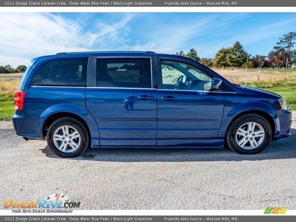 2011 Dodge Grand Caravan Crew Deep Water Blue Pearl / Black/Light Graystone Photo #3