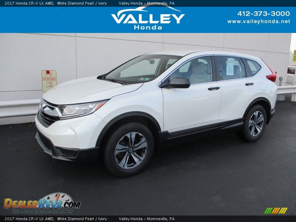 2017 Honda CR-V LX AWD White Diamond Pearl / Ivory Photo #1