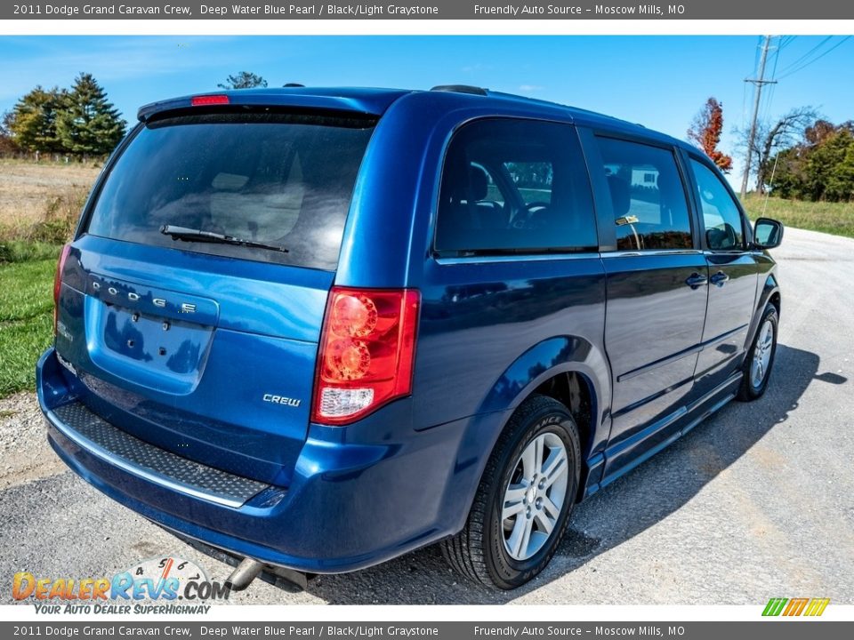 2011 Dodge Grand Caravan Crew Deep Water Blue Pearl / Black/Light Graystone Photo #4