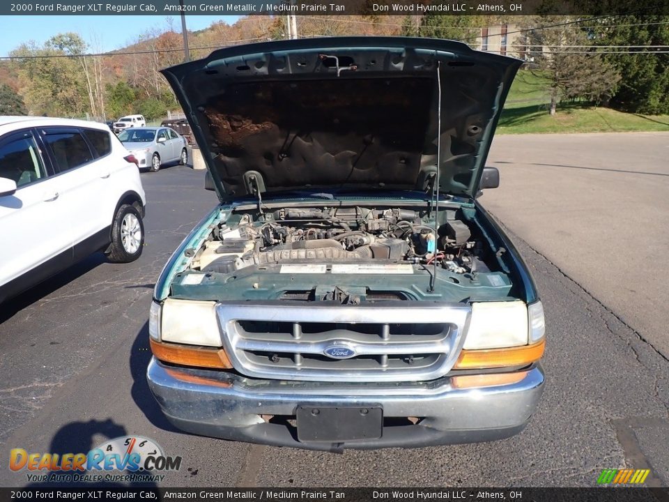 2000 Ford Ranger XLT Regular Cab Amazon Green Metallic / Medium Prairie Tan Photo #5