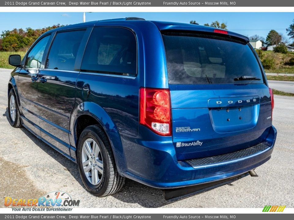 2011 Dodge Grand Caravan Crew Deep Water Blue Pearl / Black/Light Graystone Photo #6