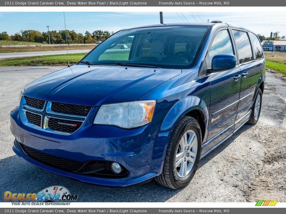 2011 Dodge Grand Caravan Crew Deep Water Blue Pearl / Black/Light Graystone Photo #8