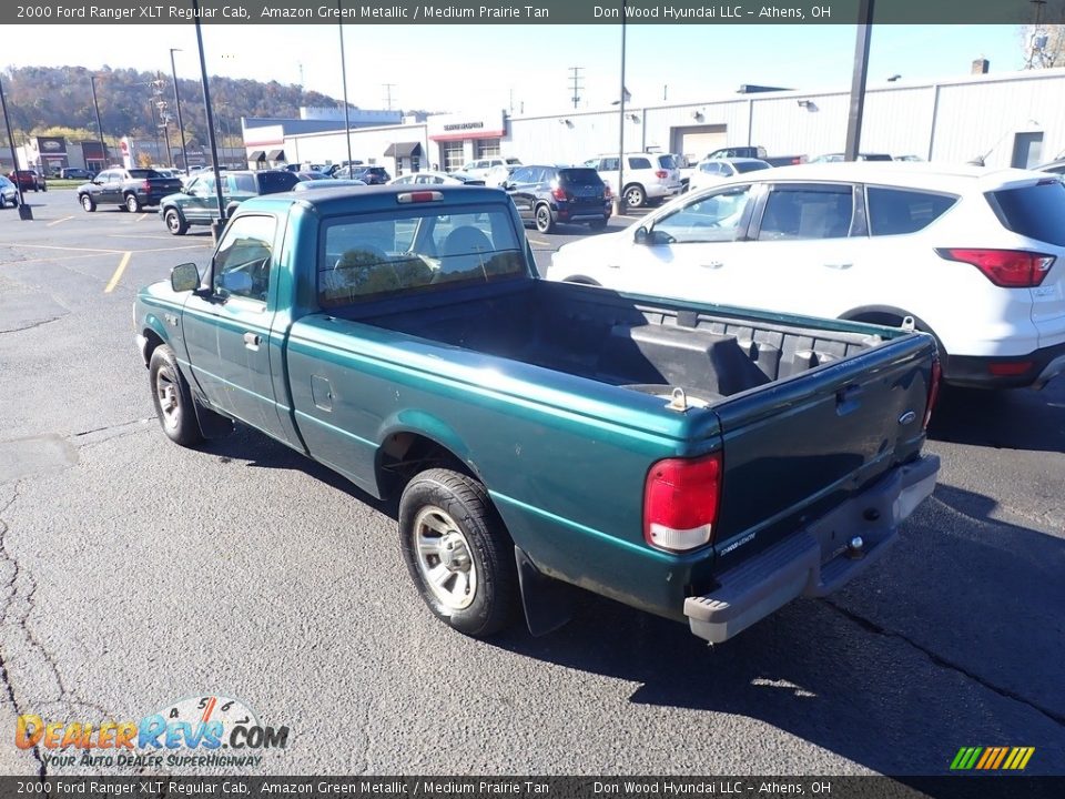 2000 Ford Ranger XLT Regular Cab Amazon Green Metallic / Medium Prairie Tan Photo #9