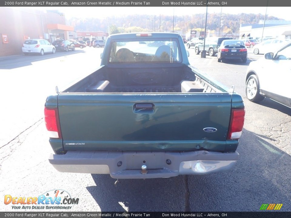 2000 Ford Ranger XLT Regular Cab Amazon Green Metallic / Medium Prairie Tan Photo #10