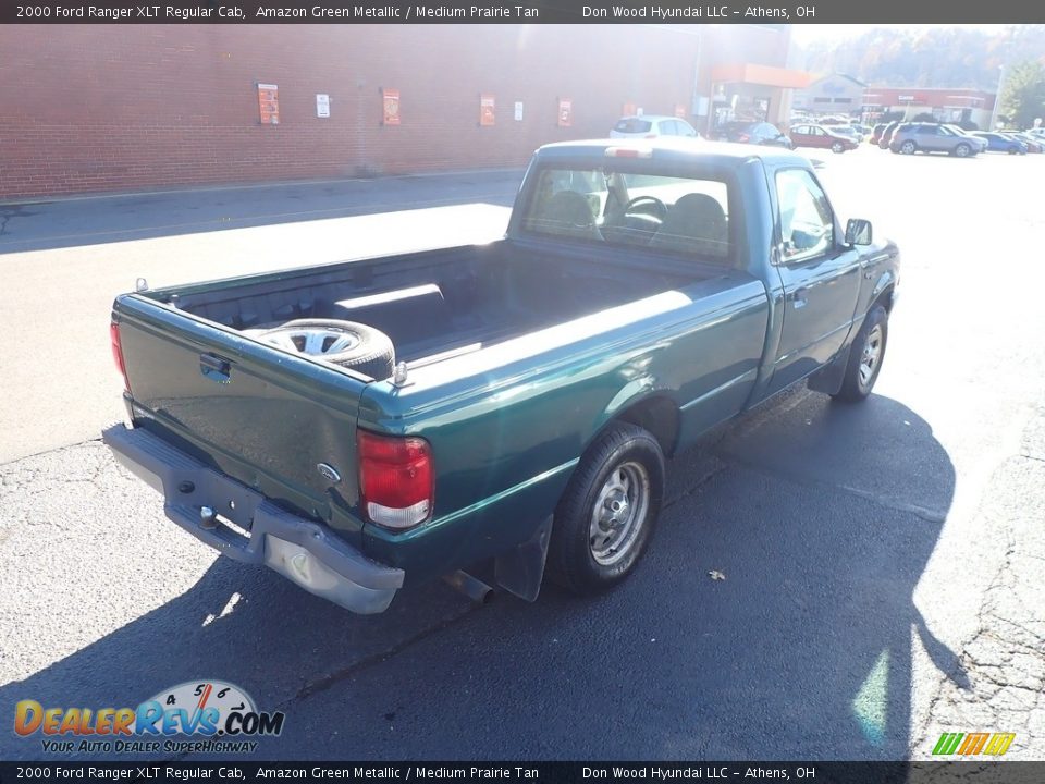 2000 Ford Ranger XLT Regular Cab Amazon Green Metallic / Medium Prairie Tan Photo #11