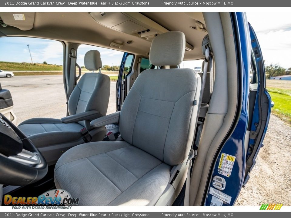 2011 Dodge Grand Caravan Crew Deep Water Blue Pearl / Black/Light Graystone Photo #17