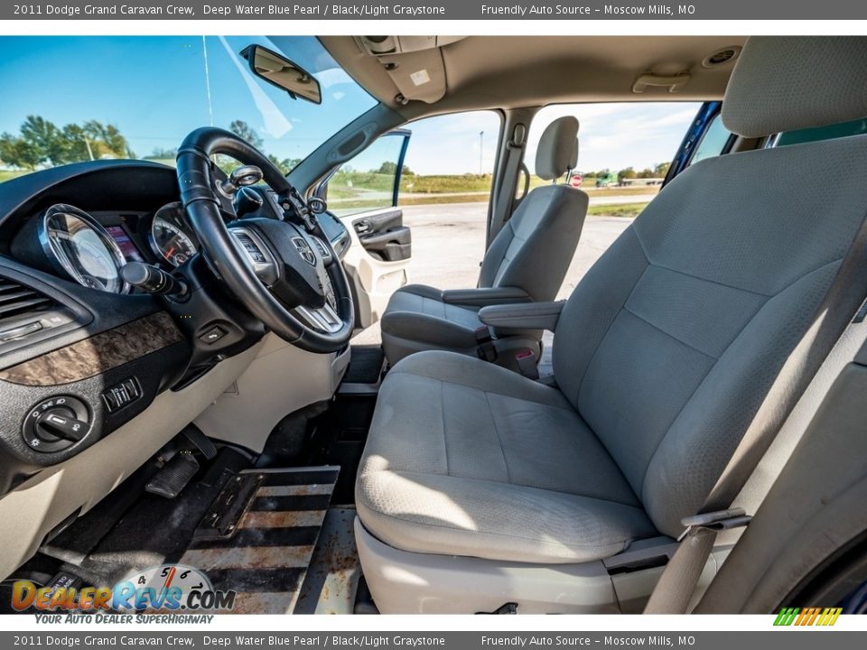 2011 Dodge Grand Caravan Crew Deep Water Blue Pearl / Black/Light Graystone Photo #18