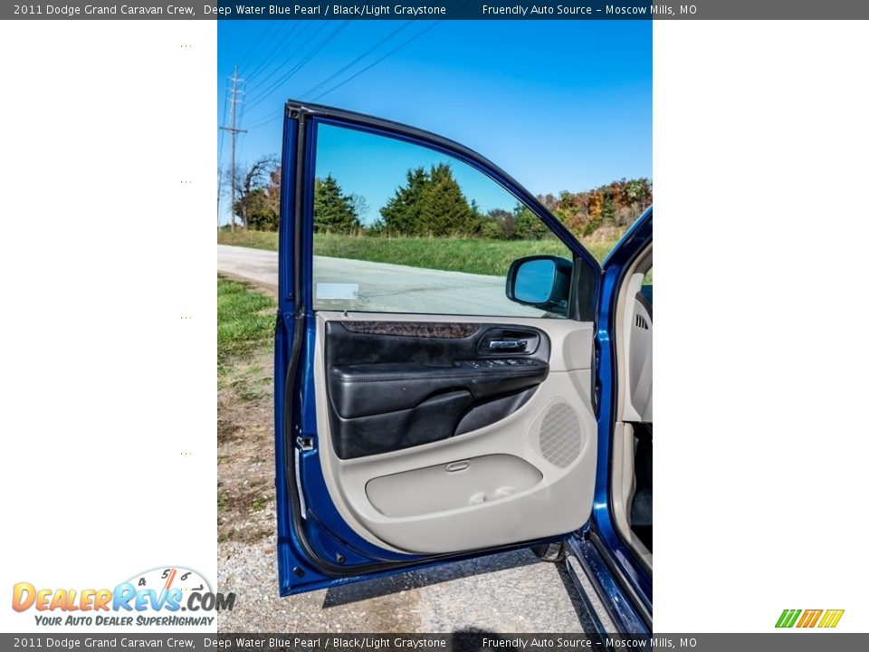 2011 Dodge Grand Caravan Crew Deep Water Blue Pearl / Black/Light Graystone Photo #20