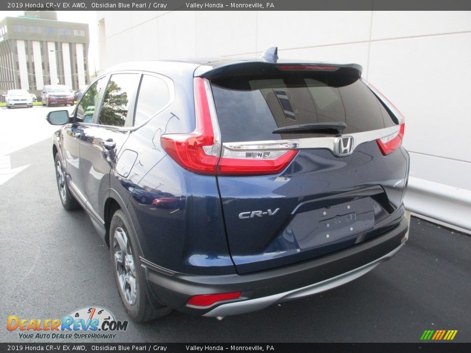2019 Honda CR-V EX AWD Obsidian Blue Pearl / Gray Photo #3
