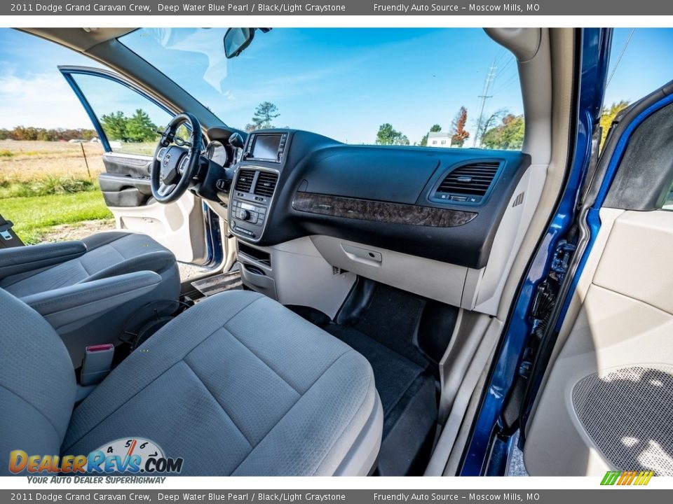 2011 Dodge Grand Caravan Crew Deep Water Blue Pearl / Black/Light Graystone Photo #27